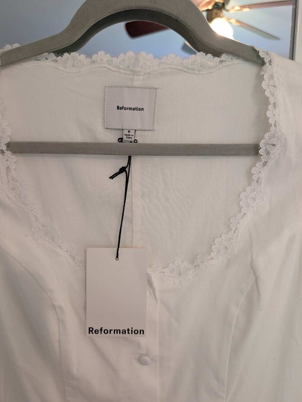 Reformation White Full Length Dress - Picture 6 of 7